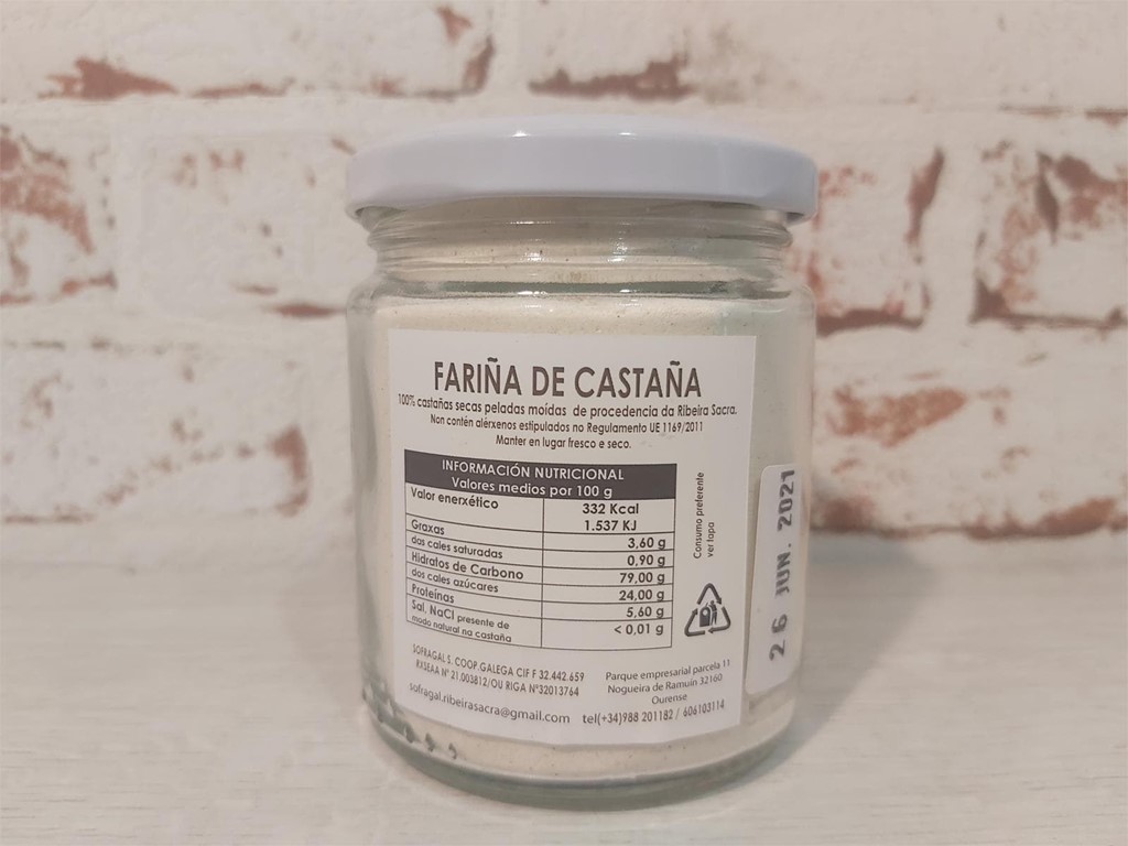 Foto 2 BOTE DE HARINA DE CASTAÑA (100g)